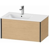 Duravit XViu Waschtisch-Unterschrank XV40260B230 81 x 40 x 48 cm, Eiche natur, 1 Auszug, wandhängend, schwarz matt