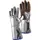 JUTEC Hitzeschutzhandschuhe 5-Finger,Universalgr.natur/silb Leder EN388,EN407 Kat.III