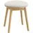 songmics home Schminkhocker rund gepolstert cremeweiß-eichenbeige