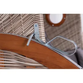 deVries Strandkorb ca. 140x160x80 cm Braun/Grau