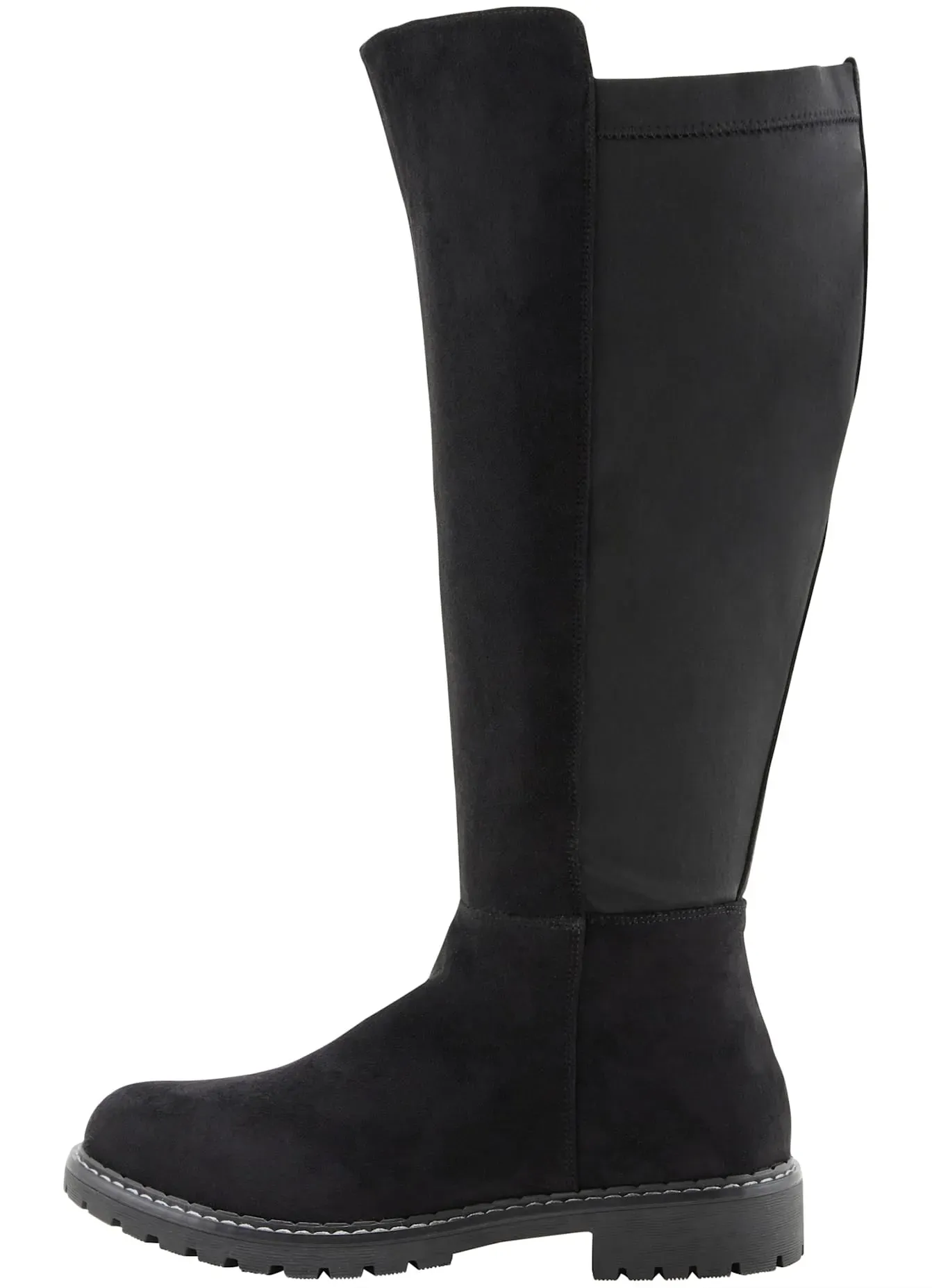 Weitschaftstiefel SHEEGO, Damen, Gr. 37, XL-Schaft, schwarz, Lederimitat, Schuhe Weitschaftstiefel