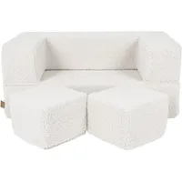 MeowBaby Kindersofa,, Creme, Textil, 96x40x50 cm, Kinder- & Jugendzimmer, Kindermöbel, Kindersitzmöbel & -tische, Kindersessel & -sofas