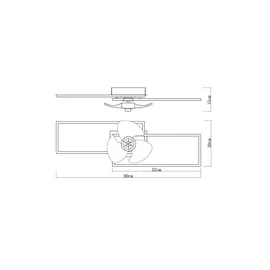 GLOBO Deckenventilator 90 cm Deckenventilator Schwarz