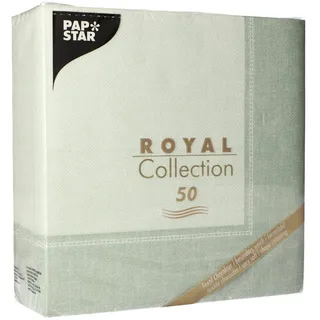 Papstar 50 Servietten "ROYAL Collection" 1/4-Falz 40 x 40 cm grün