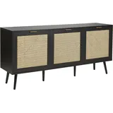 Beliani Sideboard, Schwarz