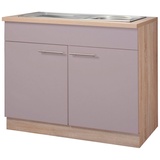 wiho Küchen Spülenschrank Montana 100 cm breit braun