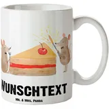 Mr. & Mrs. Panda Personalisierte Tasse Mäuse Kuchen - Personalisierte Geschenke, Drucken, Namen, Geburtstag, Tasse mit Namen, Geschenk,