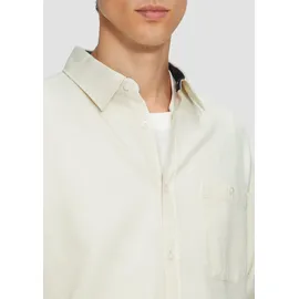 s.Oliver Regular Fit: Baumwollhemd mit Struktur und Brusttasche - creme - 3XL
