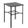 avestar Quadratischer Garten-Bartisch 71x71x103 cm mit Sonnenschirmloch, Lattenrost-Tischplatte mit pulverbeschichtetem Metallgestell, Schwarz