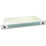 Lightwin LWL Spleissbox, 96 Fasern, 24x QLC Multimode, 50/125μm OM3 Pigtail Spleißboxen, Server Zubehör, Grau