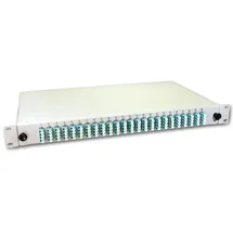 Lightwin LWL Spleissbox, 96 Fasern, 24x QLC Multimode, 50/125μm OM3 Pigtail Spleißboxen, Server Zubehör, Grau