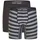 Happy Shorts Boxershorts Schwarz / Grau M 2er Pack