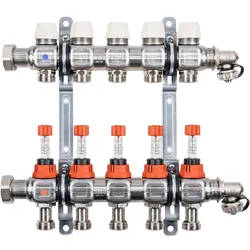 Kermi x-net Verteiler 1" Komfort für 7 Kreise, Baulänge 420 mm