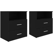 vidaXL Nachtschrank 50 x 32 x 60 cm Schwarz