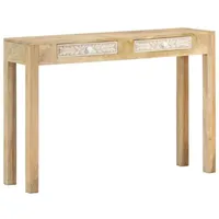 VidaXL Konsolentisch 110x30x75 cm Gebleichtes Massivholz Mango 351617