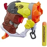 Nerf MicroShots Overwatch Roadhog Blaster – inkl. 2 offizielle Nerf Elite Darts – für Kinder, Jugendliche, Erwachsene