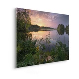 KOMAR Keilrahmenbild im Echtholzrahmen - Abends in Schweden - Größe 90 x 60 cm - Bild, Leinwandbild, Landschaftsmotiv, Wohnzimmer, Schlafzimmer