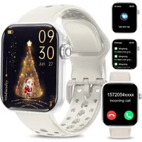 Efolen E5F Smartwatch (4,6 cm, android ios), SMARTWATCH DAMEN HERREN MIT GROSSEM DISPLAY UND BLUETOOTH grau