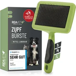 REAVET Zupfbürste Größe L - Für Hunde & Katzen mit langem Fell