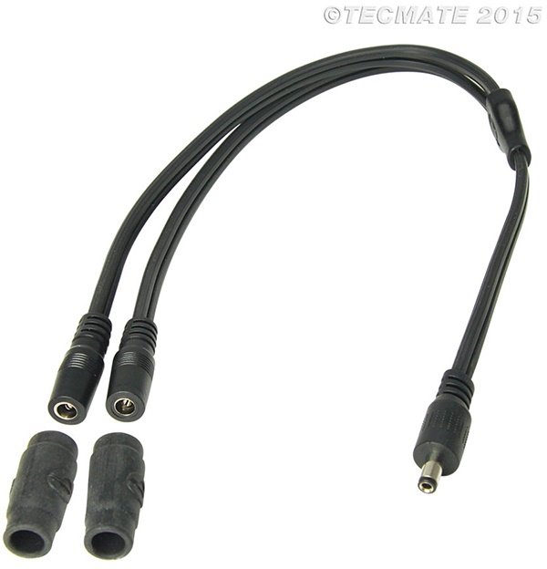 OPTIMATE Adapter holle stekker naar 2x holle stekkerkoppeling (nr.45)