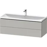 Duravit „L-Cube“ c-shaped Badmöbel-Set 1200mm Betongrau matt × Betongrau matt
