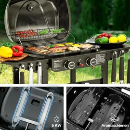 Royal Gourmet 2-Brenner Gasgrill und Griddle Combo schwarz