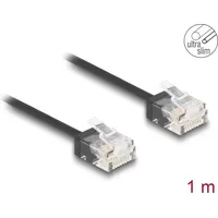 DeLock 80371 RJ45 Patchkabel CAT 6 U/UTP UTP Ultra Slim 1 m Schwarz