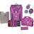 Buttons 5-tlg. purple dots