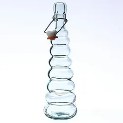 Glasflasche Bügelverschluss Recyclingglas 410ml Vorratsflasche