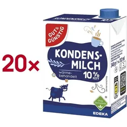 Gut und Günstig 20er-Pack Kondensmilch 10% Fett
