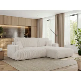 MKS Ecksofa OVO Cord 4-Sitzer Beige