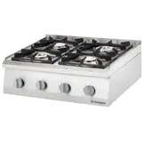 Stalgast Gas-Kochfeld mit 6 Brennern (3,5 + 3x5 + 2x7) als Tischgerät, Serie 700ND