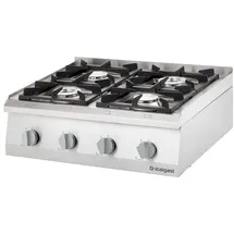 Stalgast Gas-Kochfeld mit 6 Brennern (3,5 + 3x5 + 2x7) als Tischgerät, Serie 700ND