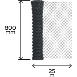 GAH Alberts Maschendrahtgeflecht 25 x 0,8 m Grau