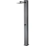 Mice Solardusche für den Außenbereich für Pool/Garten/mit Wassertank aus Aluminium bis 39 l / Außenarmatur für Pools mit Behälter, der sich mit Sonne erwärmt, Kobaltgrau