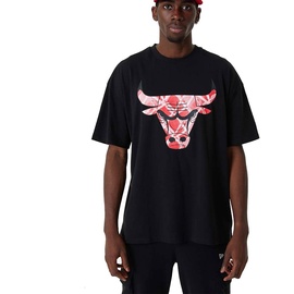 New Era T-Shirt - Chicago Bulls Logo Tee - S - für Männer - Größe S - schwarz - S