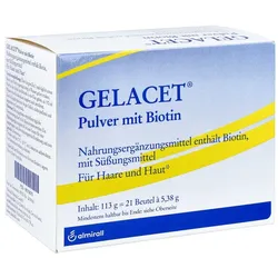 Gelacet Pulver Mit Biotin Im Beutel