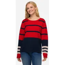 laurasøn Strickpullover Ringelmix Schwarz L