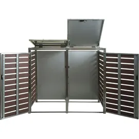 MCW Mülltonnenverkleidung K14 134 x 84 x 119 cm walnuss