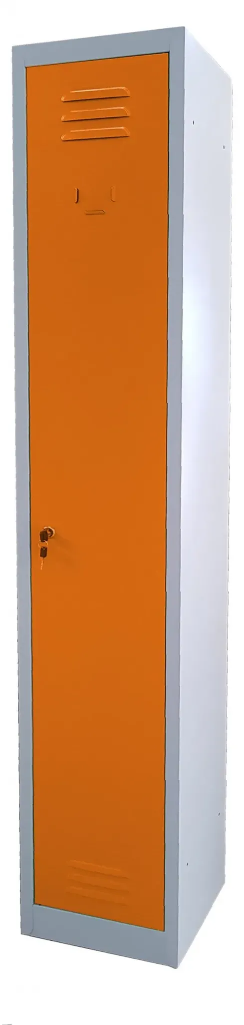 Garderobenschrank aus Metall 30x30x180h Serie Side by Side ausrichten. Farbe ORANGE