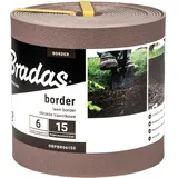 Bradas Rasenrand Kunststoff 6m x 15cm braun