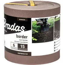 Bradas Rasenrand Kunststoff 6m x 15cm braun