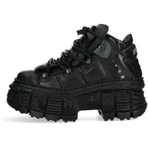 New Rock "Plateau Boots Wall106-S12", Herren, Gr. 39 Normalschaft, schwarz, Obermaterial: 100% Rindnappaleder CNA., Schuhe Sneaker, Handgefertigt, Made in Spain
