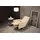 Egoitaliano Sessel Kelly Leder 83 x 105 x 92 cm Beige drehbar mit Relaxfunktion