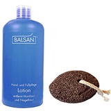 Balsan Pflege Set - Fusspflege Lotion 500ml + Davartis Lava Bimsstein mit Kordel