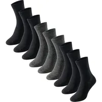 SCHIESSER Uncover 9 Paar Socken Schwarz 39-42