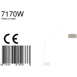 Steinhauer Bogenleuchte 180 cm Weiß