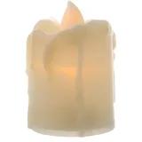MARELIDA LED Mini Kerze gelb flackernd für Laterne H: 6cm inkl. Batterien beige