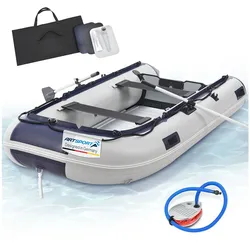 ArtSport Schlauchboot 3,20 m mit 2 Sitzbänke, Aluboden, Paddel, Pumpe, Tasche & Reparaturset