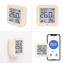 Shelly H&T Gen 3 Matte White Funk-Temperatursensor, -Luftfeuchtesensor Bluetooth, Wi-Fi